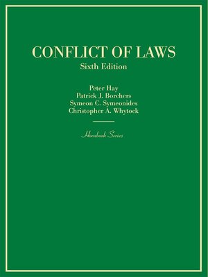 cover image of Conflict of Laws